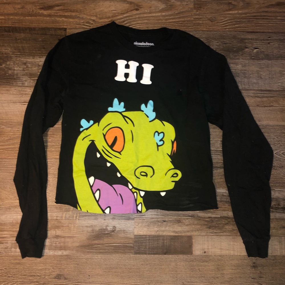 Cropped Rugrats black tee